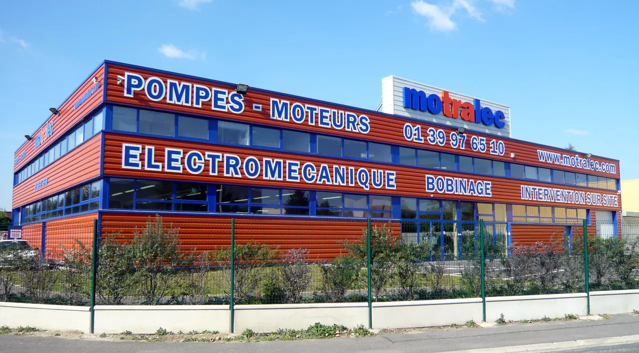 Façade de l'agence Motralec Herblay, 4, rue Lavoisier